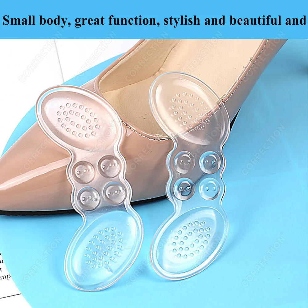 4D Soft Silicone Heel Insoles Pain Relief Cushion Anti-wear Adhesive Feet Care Pads Heel Sticker anti-Crash Insoles Patch