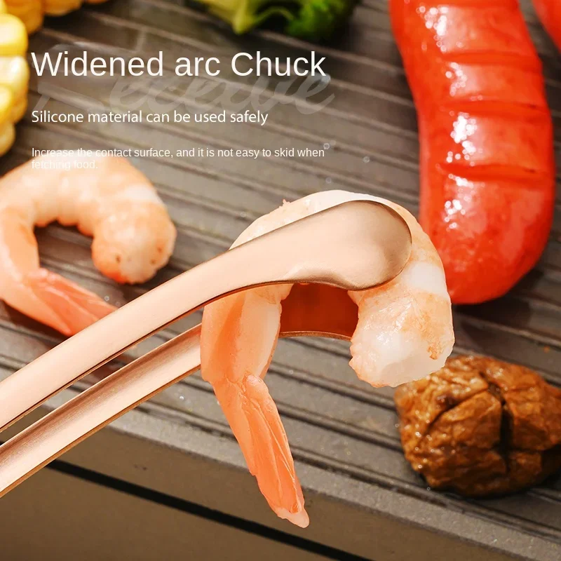 Kitchen Tools 304 Stainless Steel Steak Clip BBQ Tongs Frying Fish Spatula Clip Bread Pancake Barbecue Spatula