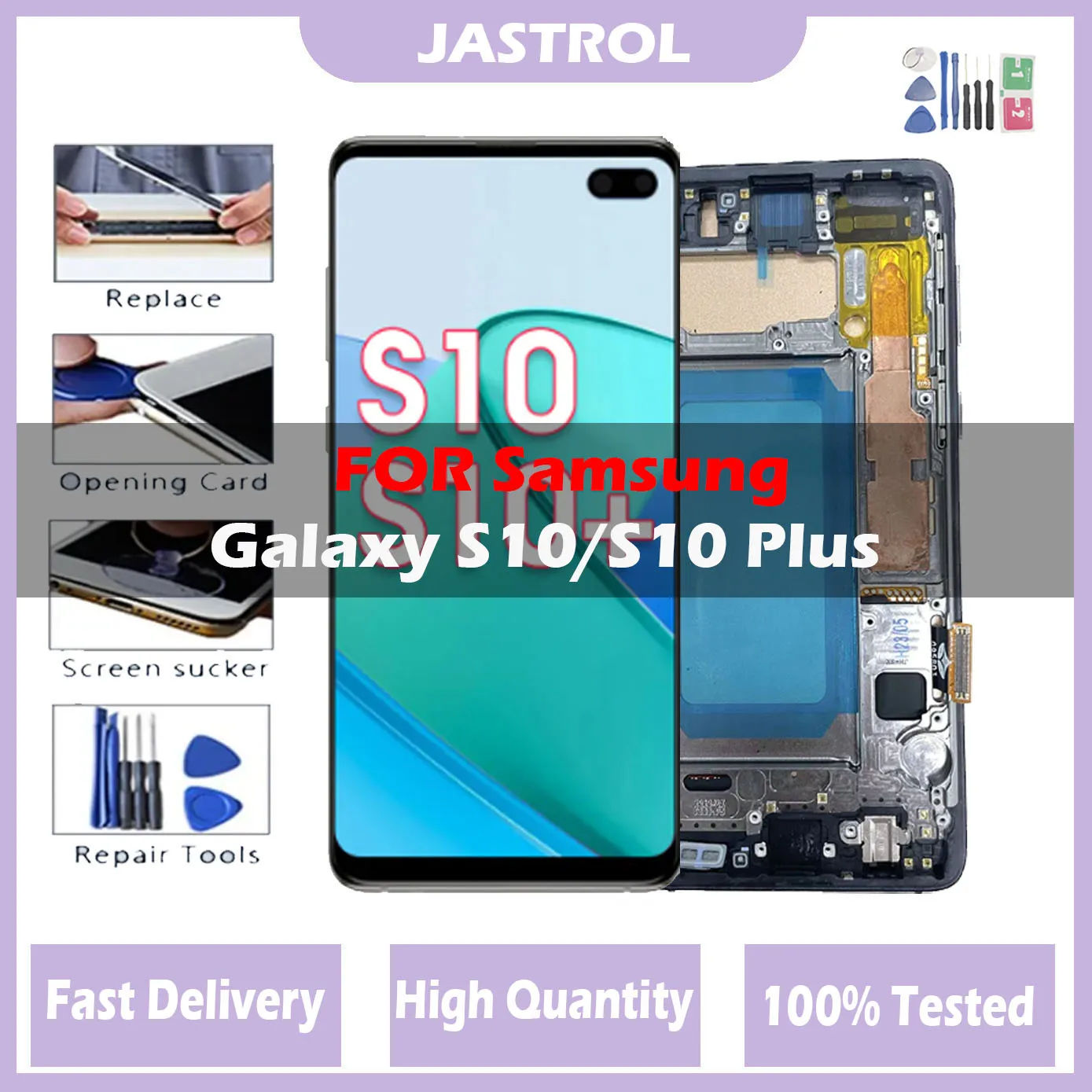 Lcd Tft Per Samsung Galaxy S10 Plus S10 + G975 Display Lcd Touch Screen Digitale Per Samsung Galaxy S10 Sostituzione Con Cornice