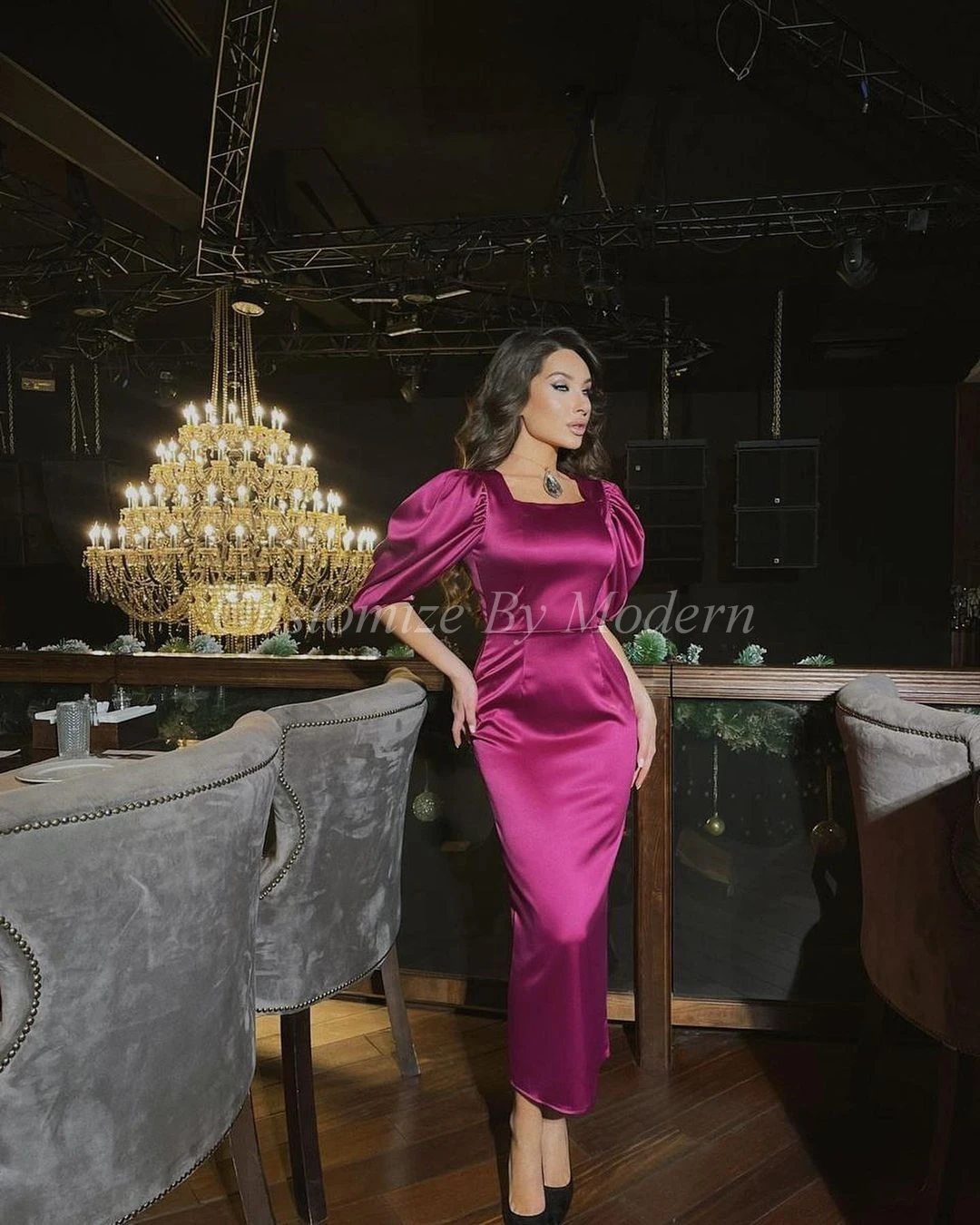 Рисунок 2 - Платье-трапеция с длинным рукавом