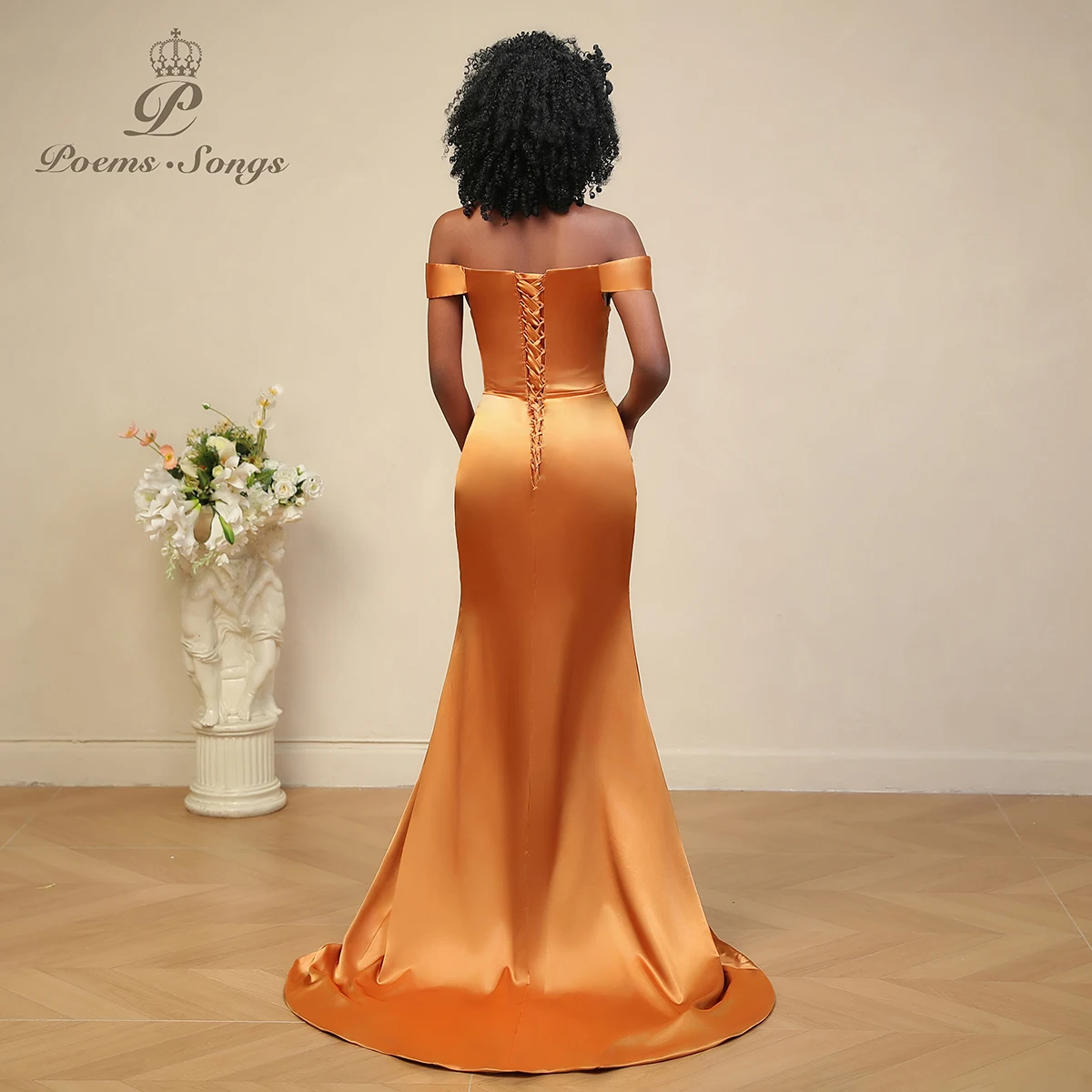 Customized Occasion Dresses Burgundy Evening Dress Mermaid Bodice Strappy Back Gown Formal Events Bridesmaid Dresses - 4
