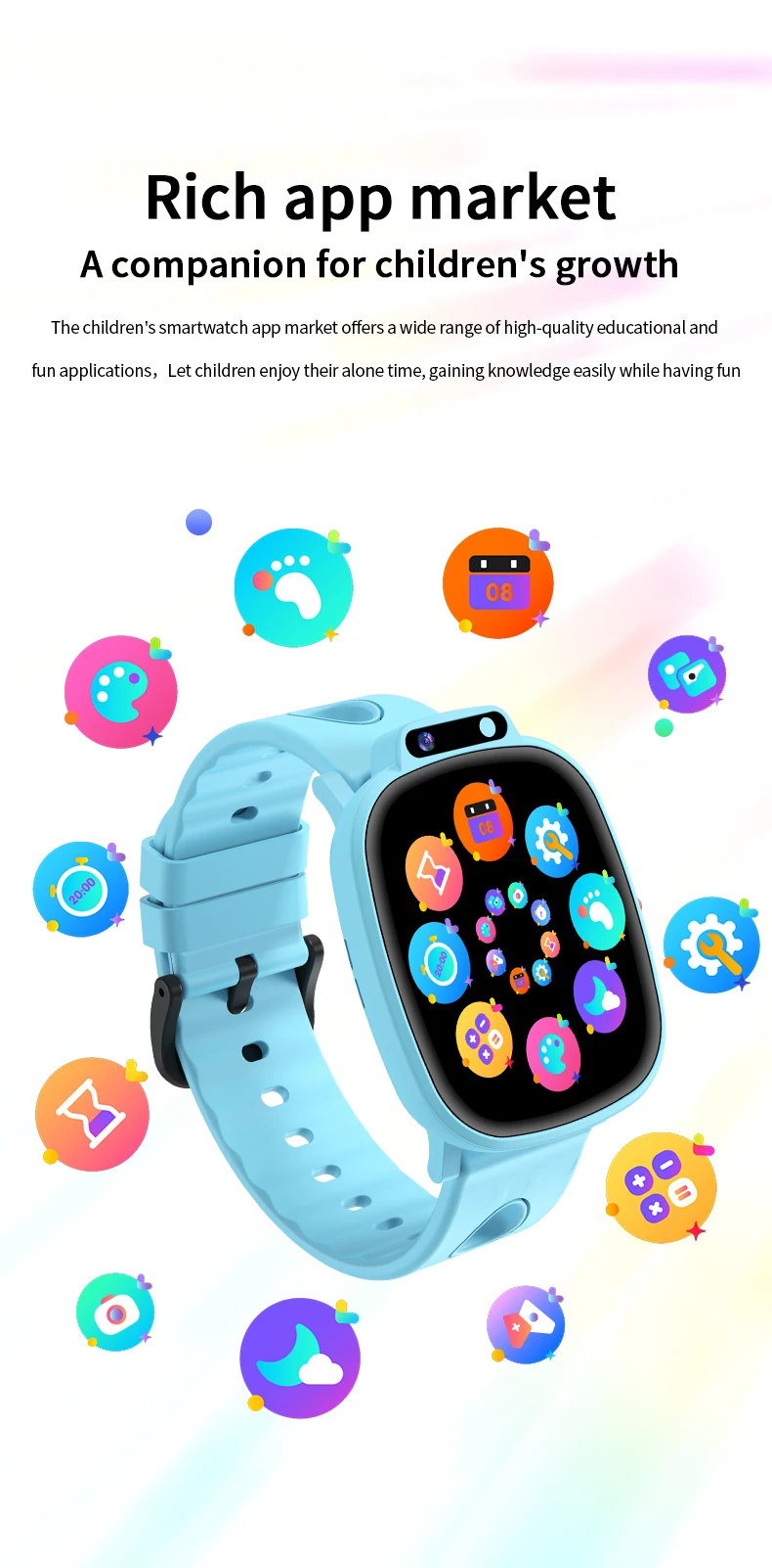 Kinder-Smartwatch H10 mit HD-Display, 12 Spielen, Kamera & Lernfunktionen – für Mädchen & Jungen