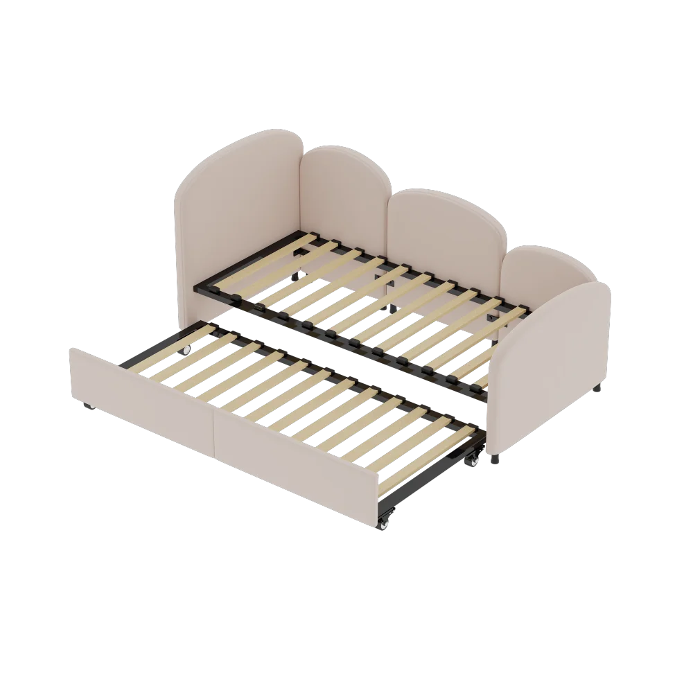 SOFTSEA Twin-Size-Tagesbett, Aufbewahrungsschubladen, samtgepolstertes Tagesbett, Schlafzimmer, Wohnzimmer, modernes Schlafsofa, Tagesbett, Rahmen für Wohnzimmer – Detail 32