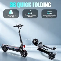 Trottinette Électrique Adulte Tout Terrain 5600W Double Moteur – Batterie 60V 27Ah – Jusqu'à 84 km d'Autonomie – Pneus 11" – freins hydrauliques – Pliable 6