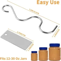 1 комплект, миксер для арахисового масла из нержавеющей стали, пищевой материал, миксер для масляного соуса, кухонные гаджеты, бытовые ручные инструменты для смешивания — изображение 4