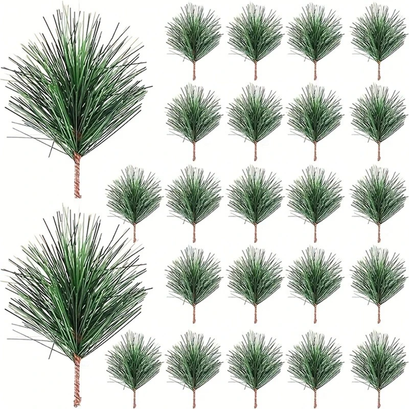 10pcs 7cm Weihnachts dekoration künstliche grüne Kiefer Weihnachts baum Anhänger Wohnraum Dekor Neujahr Geschenk Kranz DIY Zubehör – Detail 1