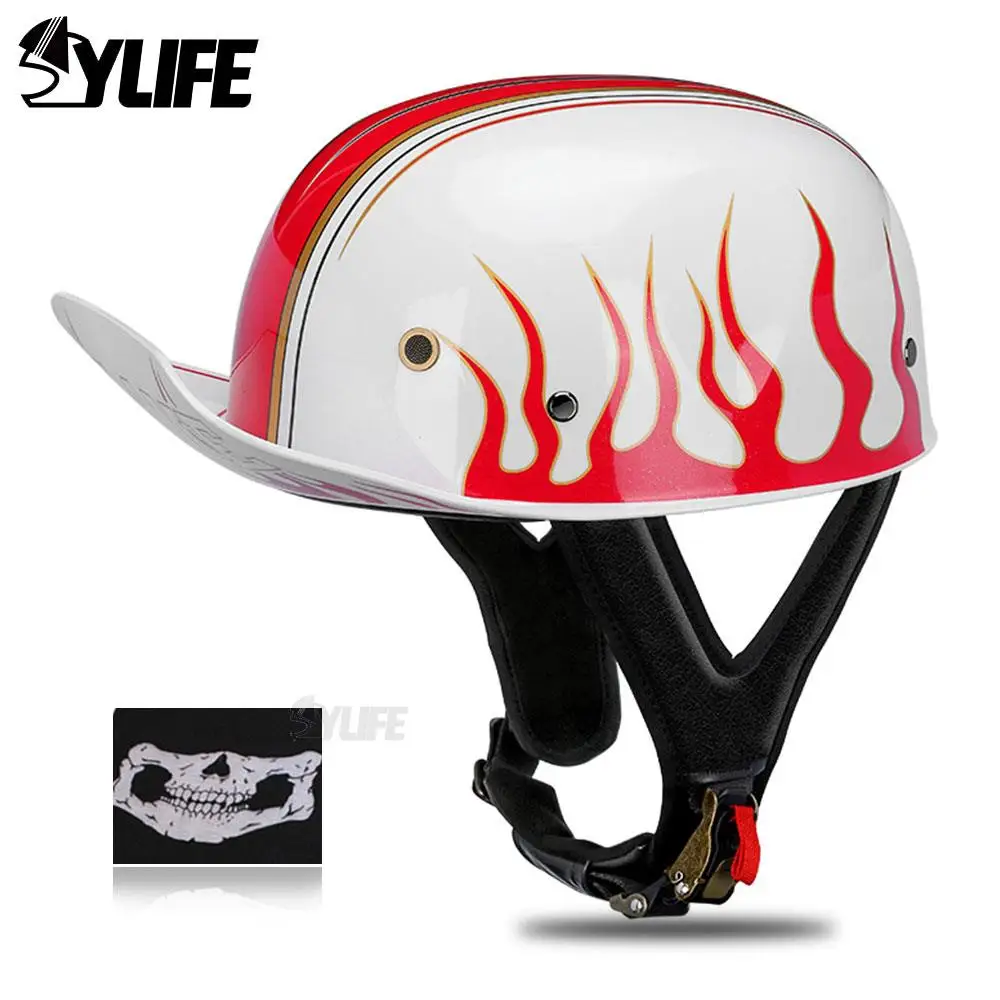 

Retro Motorcycle Helmet DOT Certification Capacete De Moto Helmet Men Women Half Helmet Casque Baseball Cap Vintage Casco Moto