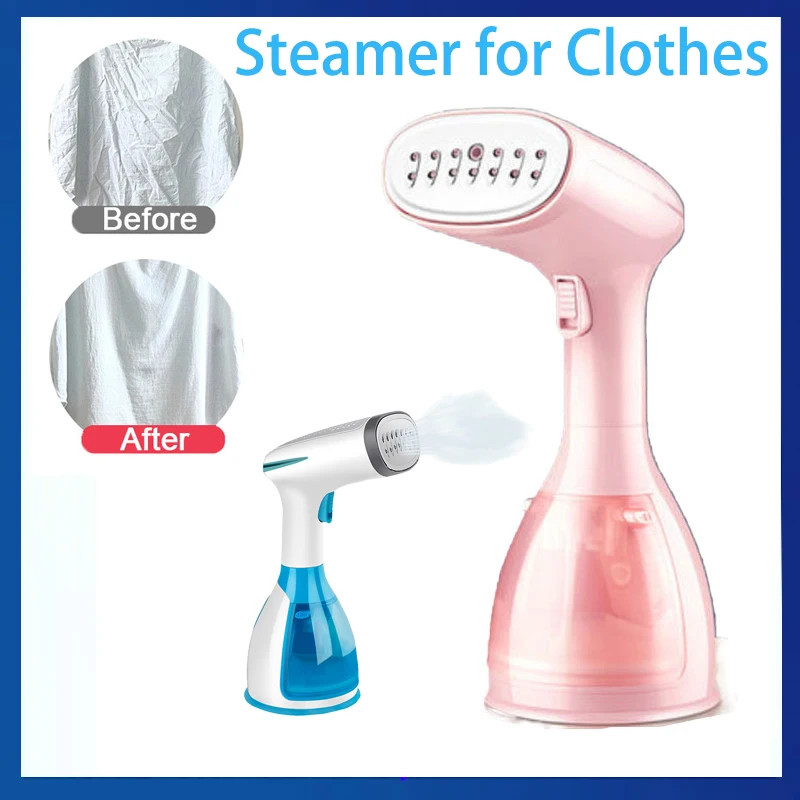 

Steamer for Clothes, Portable Handheld Garment Steamer Fabrics Removes Wrinkles,Travel Steamer with Large Detachable Water Tank
