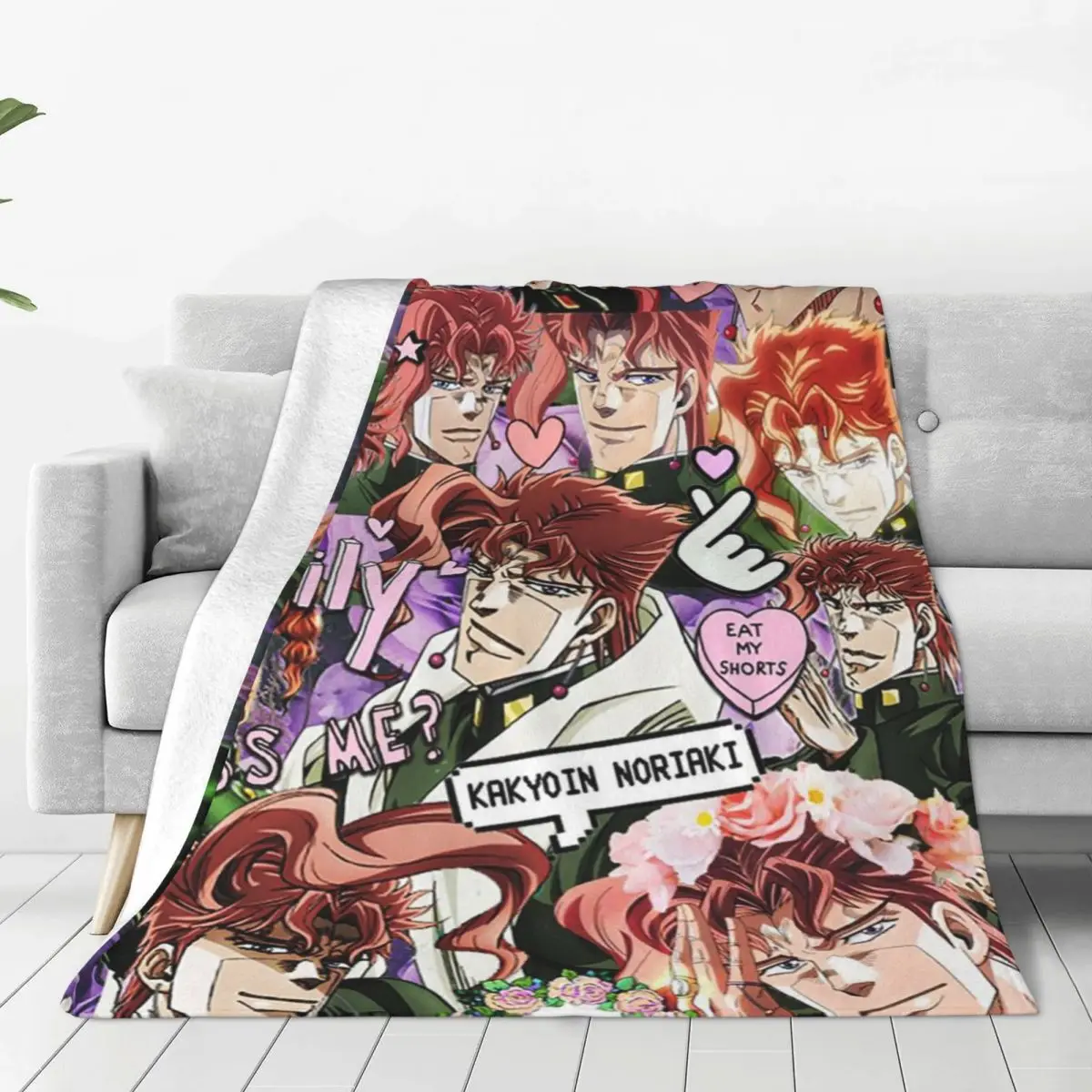 Jojo's Bizarre Adventure Anime Printed Multi function Ultra Soft Throw