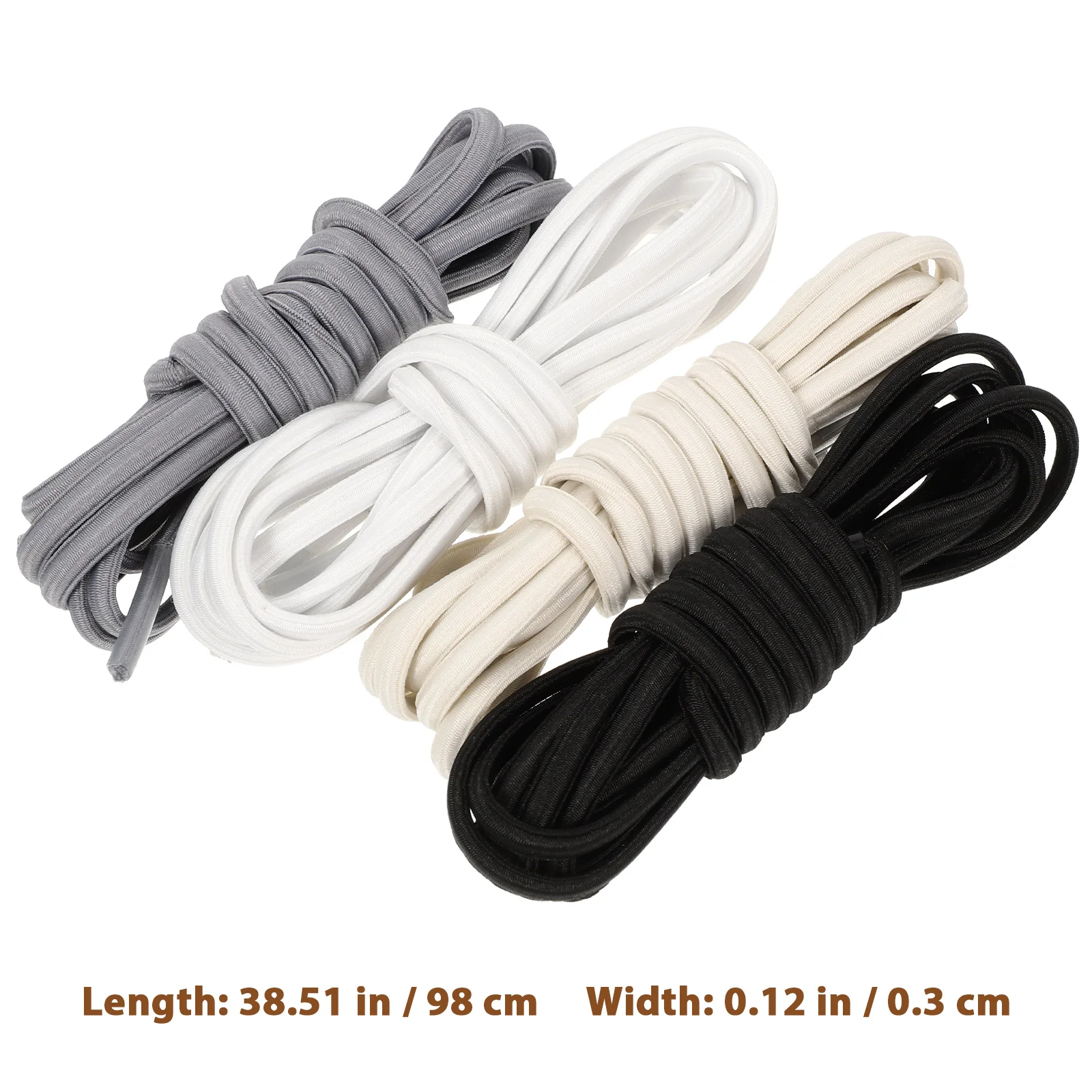 

4 Pairs Sneakers Shoelaces Sports Shoelaces Tieless Shoelaces for Adults
