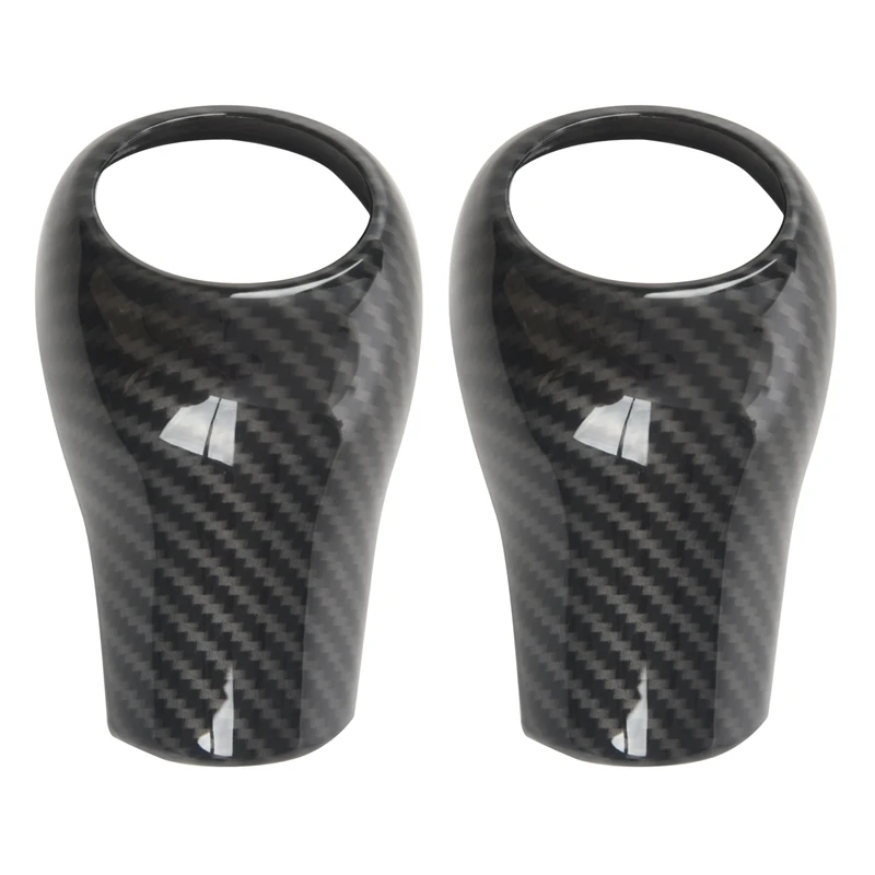 2x Carbon Fiber Gear Shift Knob Cover For Mercedesbenz W204 W212 A C E