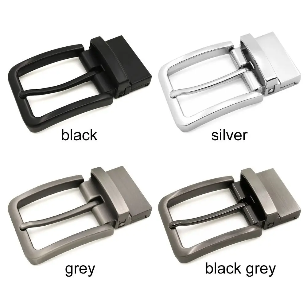 Men Metal Pin Belt Buckle Rotatable Clip Buckle DIY Leather Craft Jeans Accessories for 2.8cm-3.4cm Wide Belt