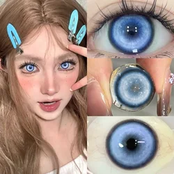 Halloween Cosplay Color Contact Lenses - Green & Blue Cosmetic Beauty Lenses, Soft and Comfortable for Eye Makeup (Koi Fantasy Sea)