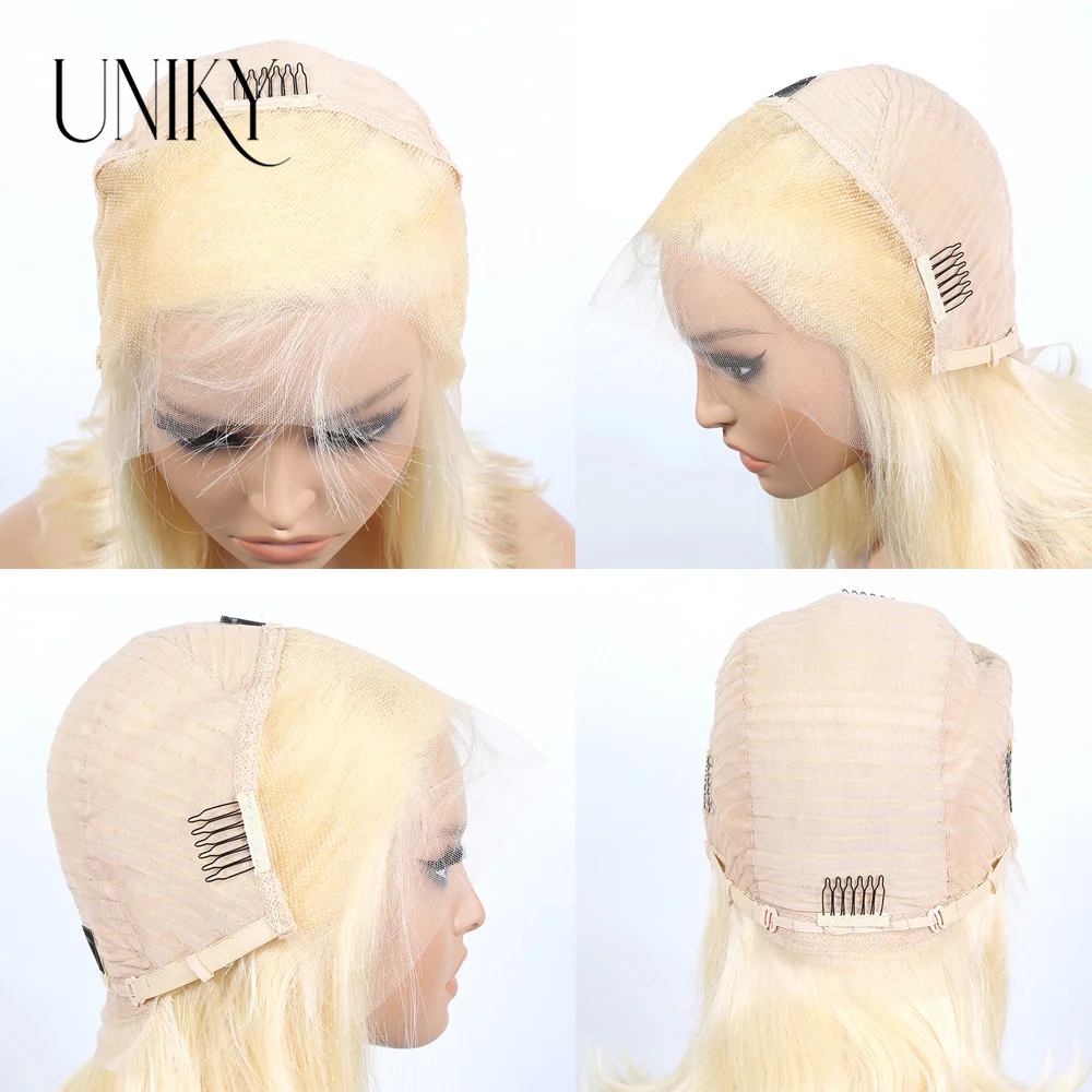 613 Honey Blonde Colored Human Hair Wig for Women Straight Short Bob 8-16 Inch human hair wig
