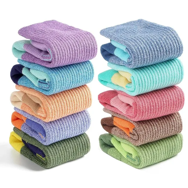 Cool 5 Pairs Big Size Women Men Colorful Warm Socks Set Autumn Winter Female Lady Male Sport Short Socks For Women Men Wholesale 6