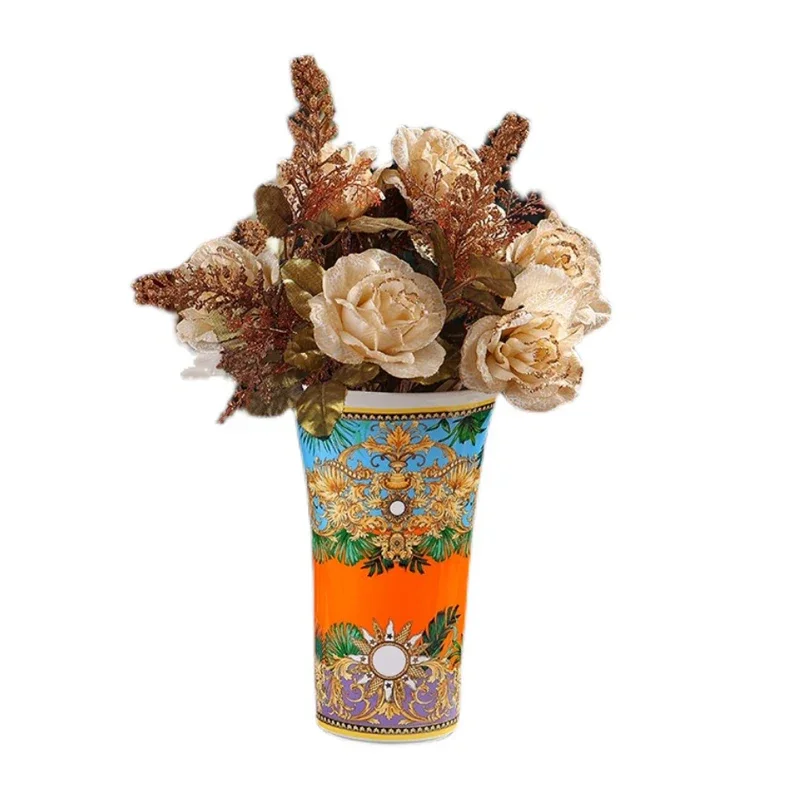 Retro Flower Pot Ceramic Vase Grass Garden Tool Stores Necessaries Special Design Royal Style Handpainted Element ceramic flower pot