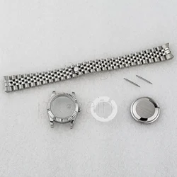 Elegant 33mm Stainless Steel Sapphire Glass Watch Case for Automatic Mechanical Movements (Silver)
