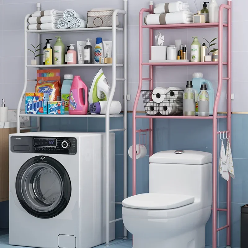 Bathroom Toilet Storage Rack Floor to Floor Toilet Rack Washroom Punching Free Washing Machine Basin Storage Rack 2