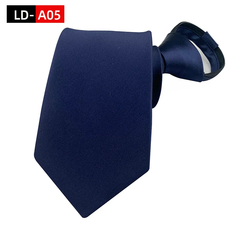 Reißverschluss-Krawatte für Herren, vorgebundene Krawatte, gestreift, 8 cm, heiß begehrter Stil, Reißverschluss-Krawatte für Herren und Damen, Hochzeit, Business, Party, Geschenk – Detail 9
