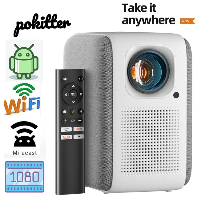 POKITTER F3A Android 11.0 WIFI Full HD 1920*1080P LED Projector Video Proyector Home Theater Cinema Smart Phone Beamer 1