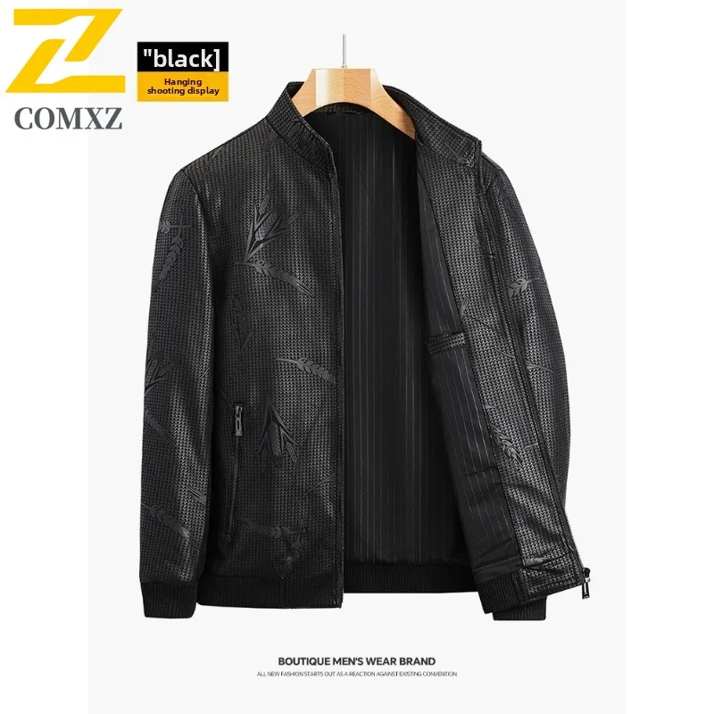 Spring  Autumn Men's Baseball Jacket Lightweight Waterproof Windproof Coat Multiple pockets Versatile Solid Color Outerwear 2025