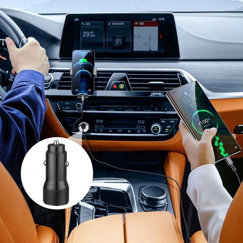 

Автомобильное зарядное устройство 12-24 В прикуривателя Быстрая зарядка USB Type Зарядное устройство PD20W