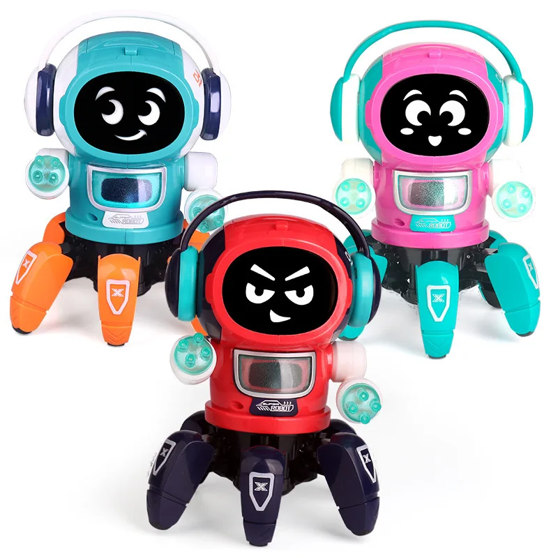 Dance Robot Electric Pet Musical Shining Toys 6 Claws Octopus Robot Educational Interactive Toys Children Toy Gift Digital Pet