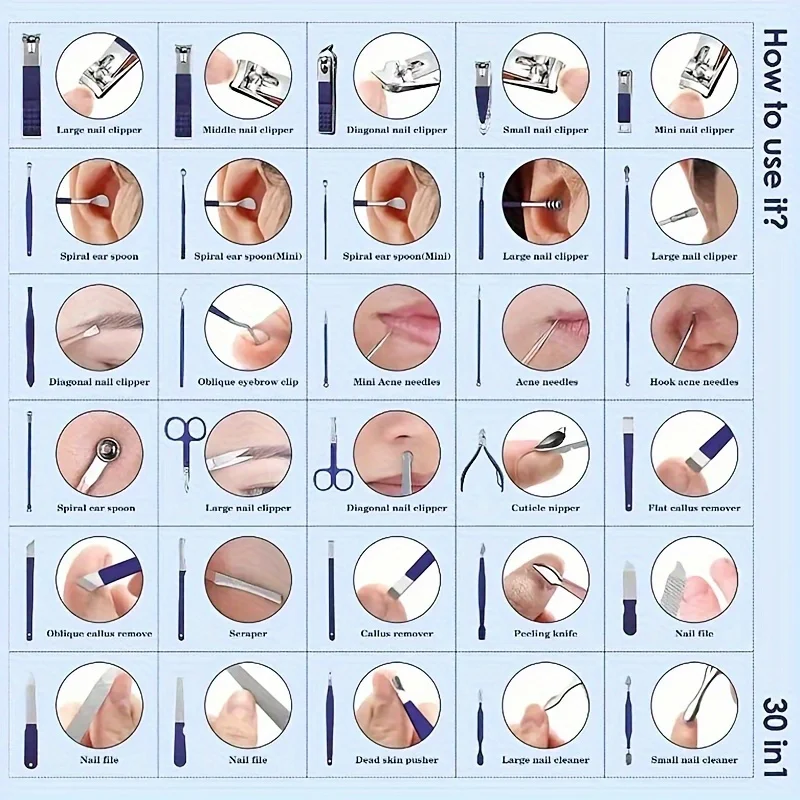 30-in-1 Stainless Steel Manicure Kit 5