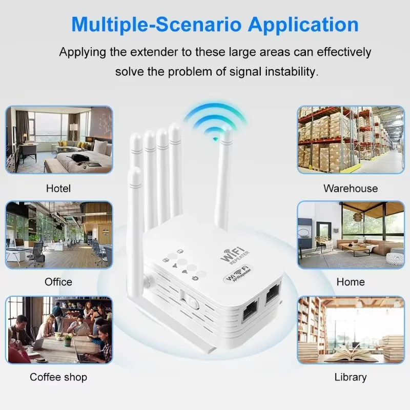 1200mbps Wireless Wifi Repeater 2.4g 5g Dual Band Router Signal Extender Long Range Wifi Amplifier Booster For Office Home