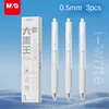 M&G 3pcs Gel Pen Black Quick-drying Ink Push-action Gel Ink Pen ST Nib Large Capacity for Students Office Writing 1