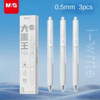 M&G 3pcs Gel Pen Black Quick-drying Ink Push-action Gel Ink Pen ST Nib Large Capacity for Students Office Writing 1