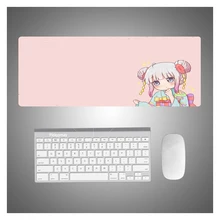 

Kanna Cute Mouse Pad Anime Large Mousepad Gamer Computer Kawaii Keyboards Pink Table Mat Kawaii Desk for Teen Girls for Bedroom