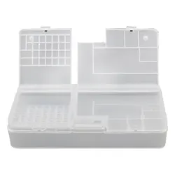 Transparent Plastic Storage Box for Electronic Components and Small Screw Accessories (Transparent Gray)