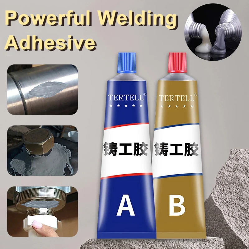 Glue for Metal Repair Magic Repair Glue Heat Resistance AB Glue Sealant  Heat Resistance Cold Weld Metal Repair Casting Glue