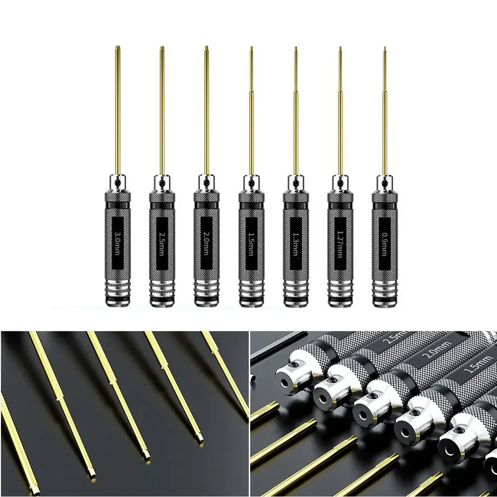 모델 비행기 수리 육각 드라이버 비트 편안한 그립 드라이버 비트 0.9mm,1.27mm,1.3mm,1.5mm,2mm,2.5mm,3mm