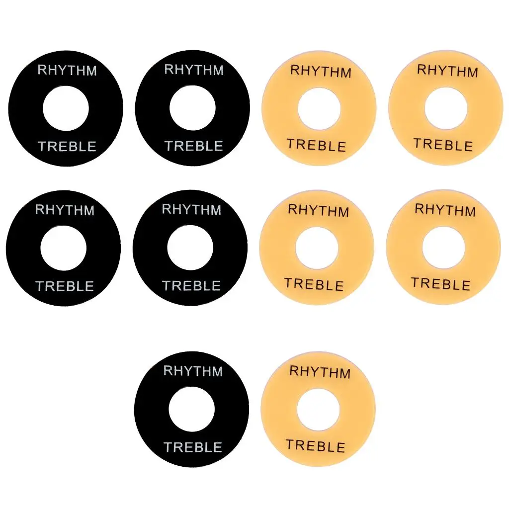 

Tooyful 5 Pieces 3-way Electric Guitar Plastic Toggle Switch Washer Cover with Letters for LP Guitar Replacement Parts