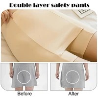 Culotte de sécurité Double couche pour filles et femmes, Boxer taille haute, short de protection sous les jupes, sous-vêtements pour robe d'été 6