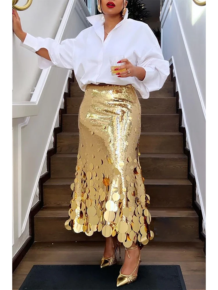 Sarahbridal Women's Chiffon Long Prom Dress Beaded Sequin - Main Image