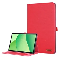 Cover per tablet in TPU pelle con motivo in tessuto, 11 pollici