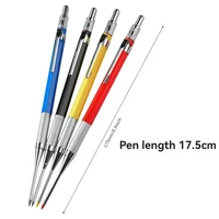 30mm Deep Hole Long Nib Mechanical Pencil Set Solid Carpenter Woodworking Tools 2.0mm 12 Colors Refill Construction Tools 4