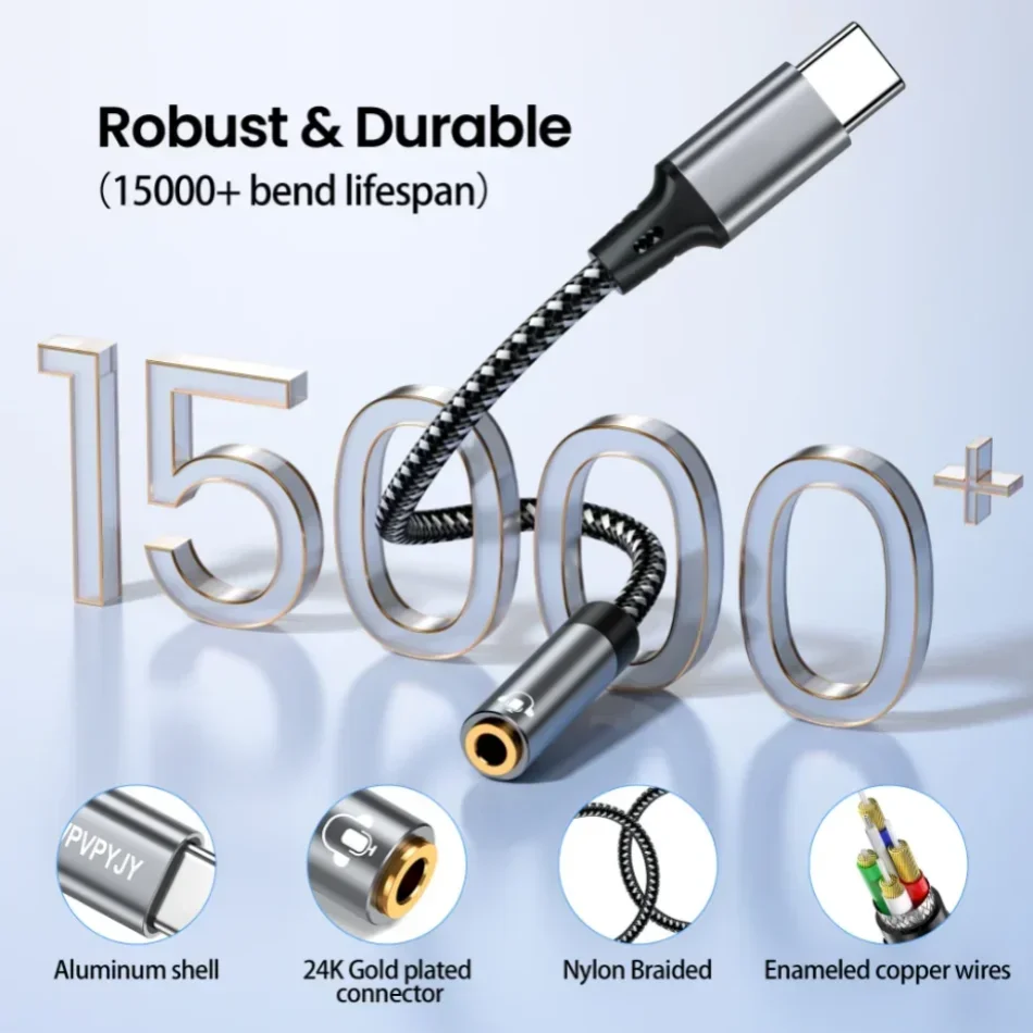 Type-c 3.5 Jack Audio Cable Usb Type C To 3.5mm Aux Adapter for Macbook Air Huawei Xiaomi Samsung Galaxy