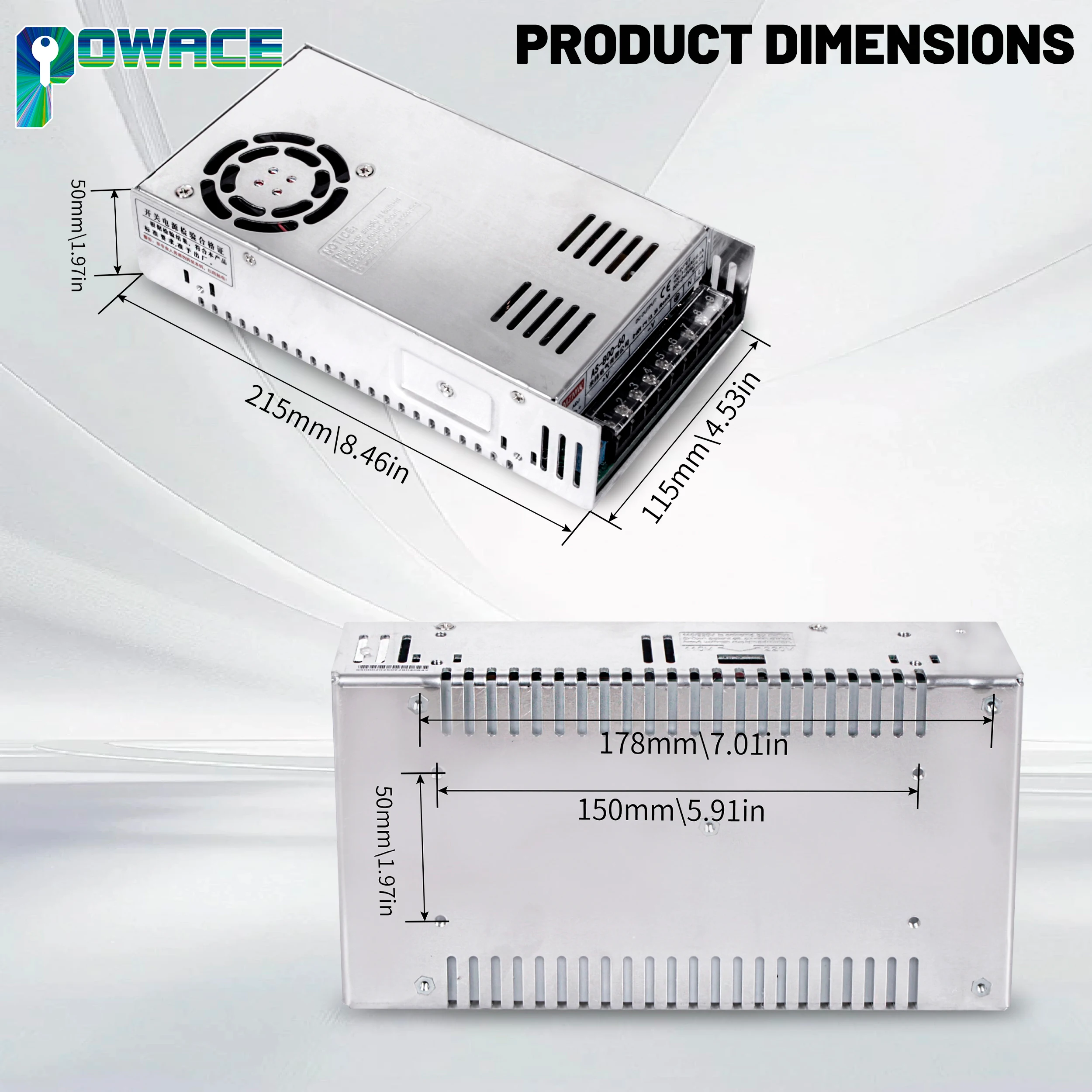 800W AS-800 CNC 부품 DC 스위칭 전원 공급기 변압기 AC에서 DC 드라이버로 12V 15V 24V 36V 48V 60V 72V 80V 110V 220V 150V