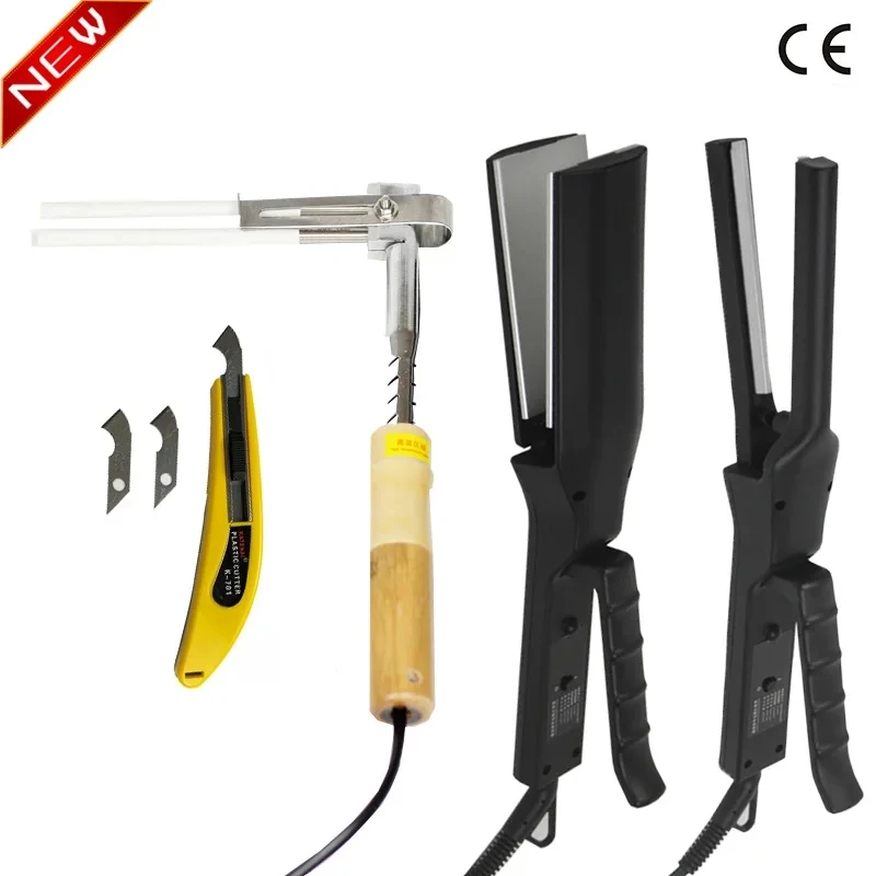 Bogen-/Winkel-Acryl-Heißbiegemaschine für Schilderherstellung, 1 Paar + Hakenmesser + 12cm Rohrbiegegerät (220V) EU-Stecker