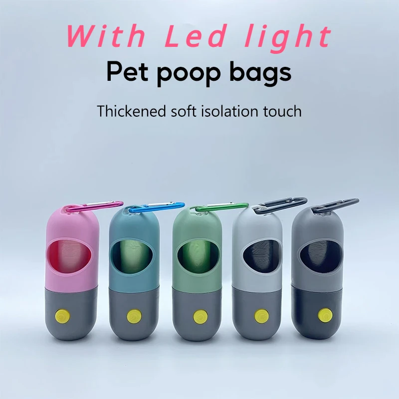 Led-Light-Dog-Poop-Bags-Dispenser-Degradable-Waste-Bag-Outdoor-Portable