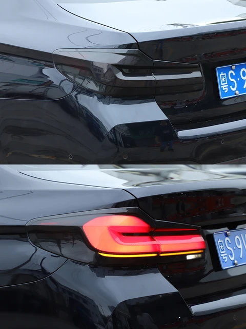 Für 2021-2022 BMW 5 Series G30 ABS Rauch Schwarz auto styling auto rücklicht  schutzhülle aufkleber auto außen zubehör - AliExpress