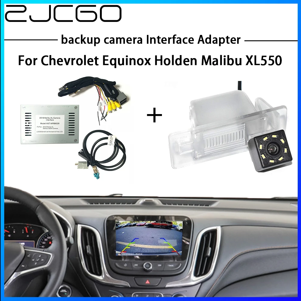 Zjcgo Hd Reversing Rear Camera For Chevrolet Equinox Holden Malibu Xl550 Interface Adapter