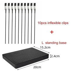 Adjustable Painting Stand Base with Flexible Alligator Clips for Model Crafting and DIY Airbrushing (L and 10 inflexible)