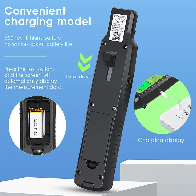 MAYTO  AUA-40D/40A Charging/Dry cell (optional) Fiber Optic Identifier Live with Built in 10mw Visual Fault Locator