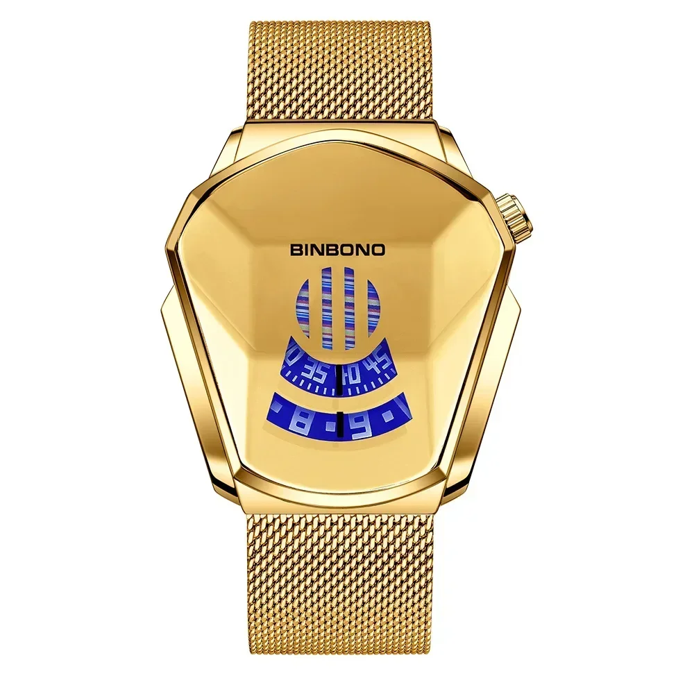 BINBOND Luxury Stainless Steel Men's Fashion Quartz Watch