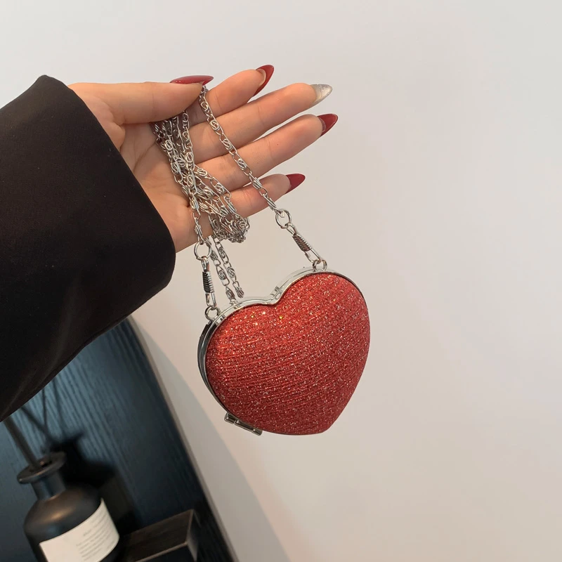 

Новинка лета 2024, популярная модная яркая мини-сумка с кристаллами, милая и Персонализированная женская сумка через плечо с цепочкой